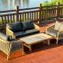 Лаунж зона Ideal Patio LEONOREN с двухместным диваном и плетеным роупом